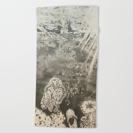 MoonSea EcoSystem Black and White Beach Towel