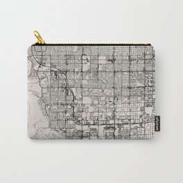 Spring Valley USA - City Map Drawing - Black and White - Aesthetic Design Carry-All Pouch