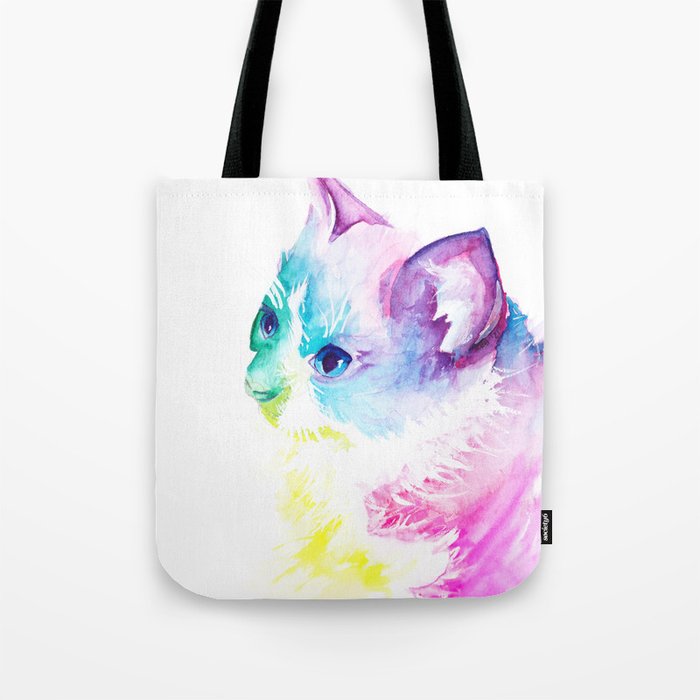 Rainbow Kitten (Abey) Tote Bag