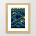 Labyrinth of stairs Framed Art Print