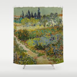 Garden at Arles by Vincent Van Gogh Shower Curtain