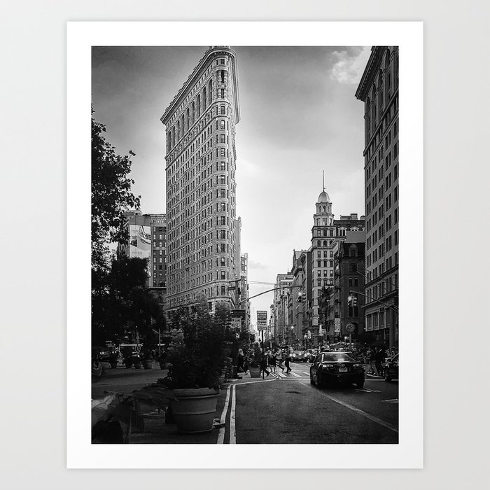 Flatiron building. Black & white Art Print