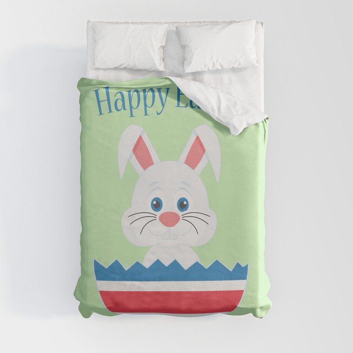 A cute easter bunny Duvet Cover