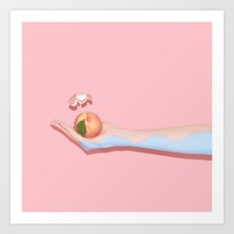 Peach Beach Art Print