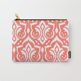 Ikat Damask Coral Carry-All Pouch