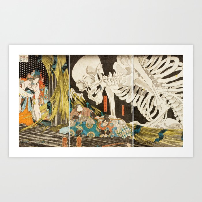 Takiyasha The Witch And The Skeleton Utagawa Kuniyoshi Art Print