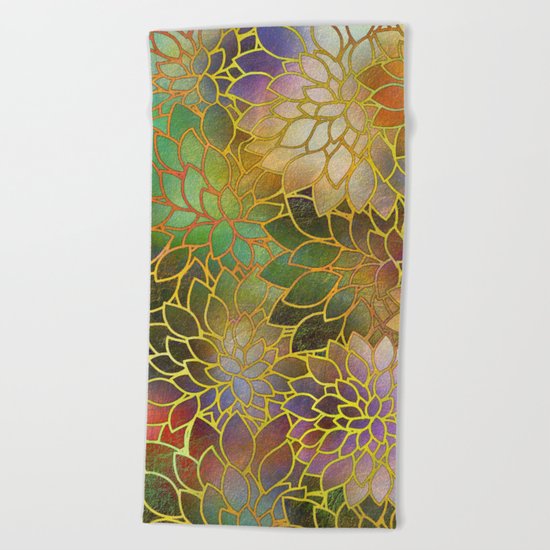 Floral Abstract 3 Beach Towel