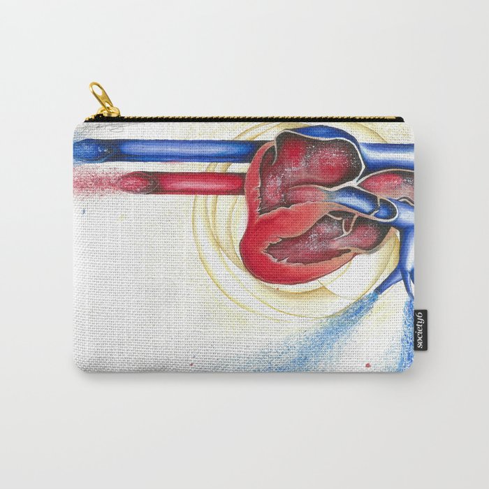 Anatomical Heart, Abstract blood Carry-All Pouch