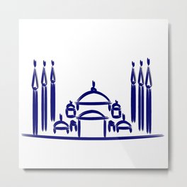 Sultanahmet Mosque Metal Print | Architecture, Vector 