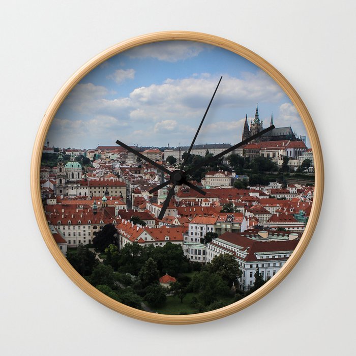 Prague CityScape Wall Clock