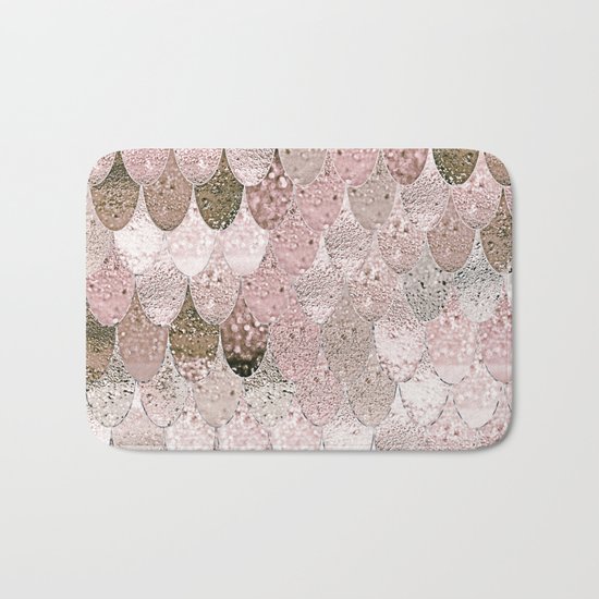 SUMMER MERMAID NUDE ROSEGOLD by Monika Strigel Bath Mat