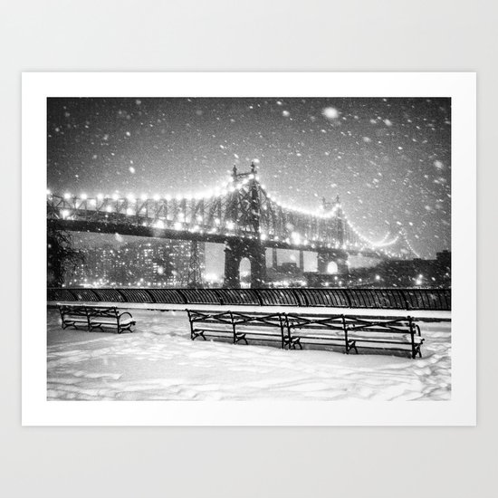 New York City Snow Art Print