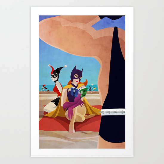 Bat Beach Art Print