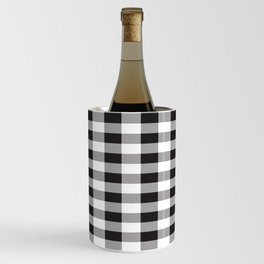 Black Buffalo Plaid Pattern Wine Chiller