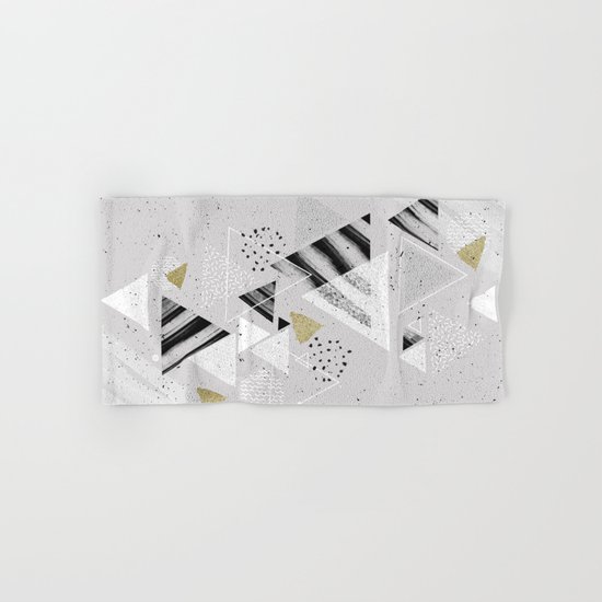 Geometric abstract triangles Hand & Bath Towel