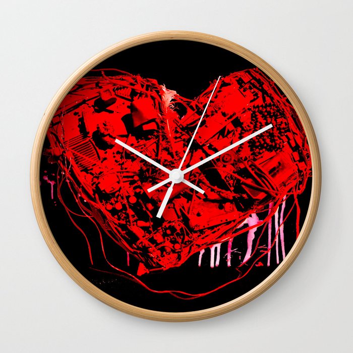 My Heart (all bloody, with like blood and stuff) Wall Clock