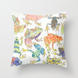 Frogs Throw Pillow