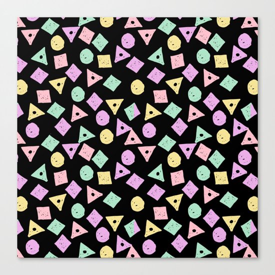 Mikkel - pastel shapes minimal abstract pattern design charlotte winter prints Canvas Print