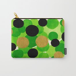 Lime Green Watercolor Bubbles Carry-All Pouch