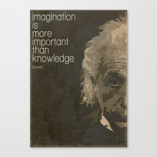 Einstein retro minimalist Canvas Print