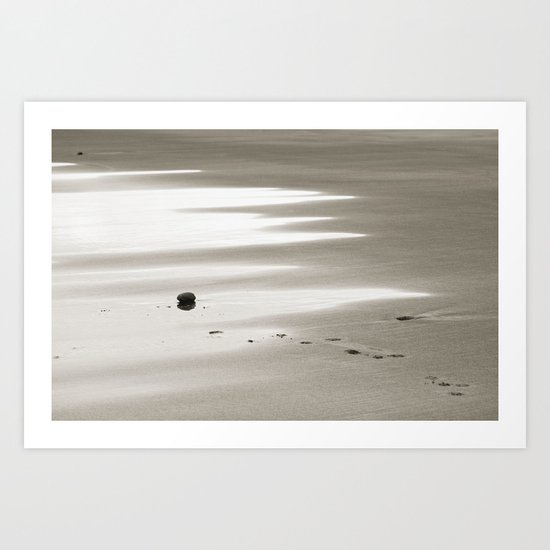Walk on the beach Art Print