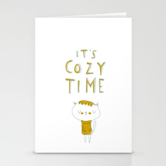it's cozy time Stationery Cards