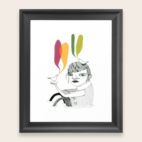 bird song Framed Art Print