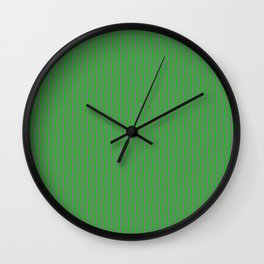 Green Wavy Lines 3 Wall Clock