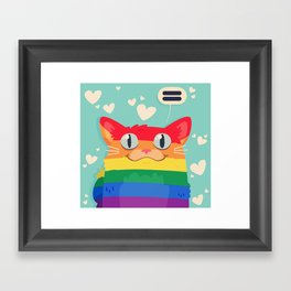 LGBT Cat Framed Art Print