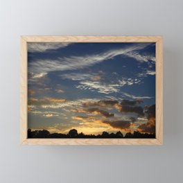 Cloudy Sunset Framed Mini Art Print