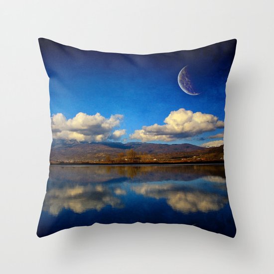 Epic Autumn Blues Throw Pillow