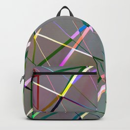 asymmetric 3D lines pattern Backpack