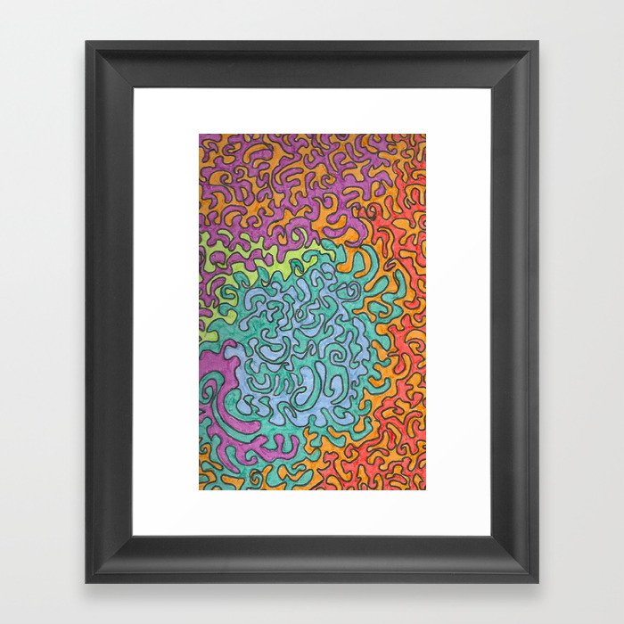 Swirly Brains Framed Art Print