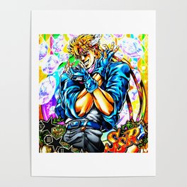 Abstract oil painting of dio brando