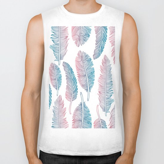 Boho feathers Biker Tank