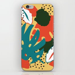Abstract trendy hipster floral pattern iPhone Skin