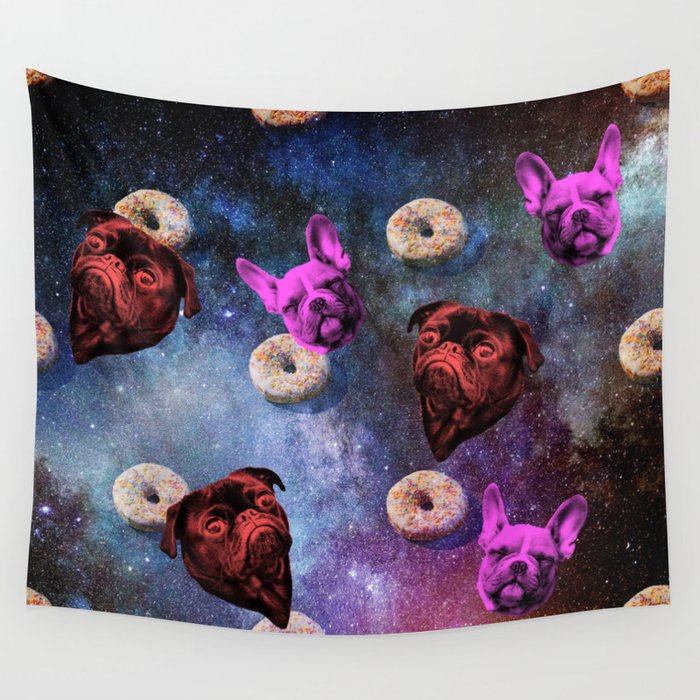 Space Travel Dogs Wall Tapestry