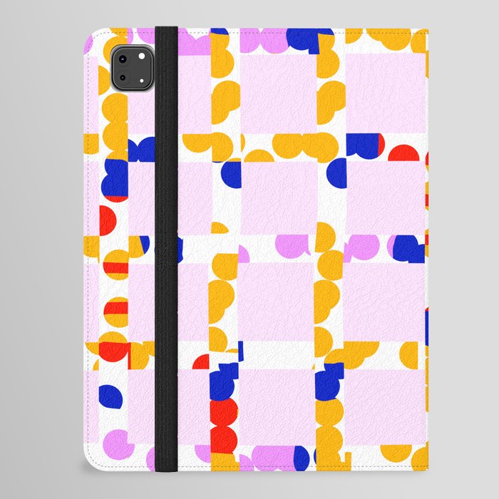 Summery Strip and Dot pattern iPad Folio Case