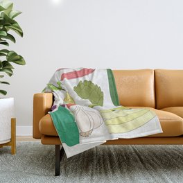 Greens and Fruit Throw Blanket