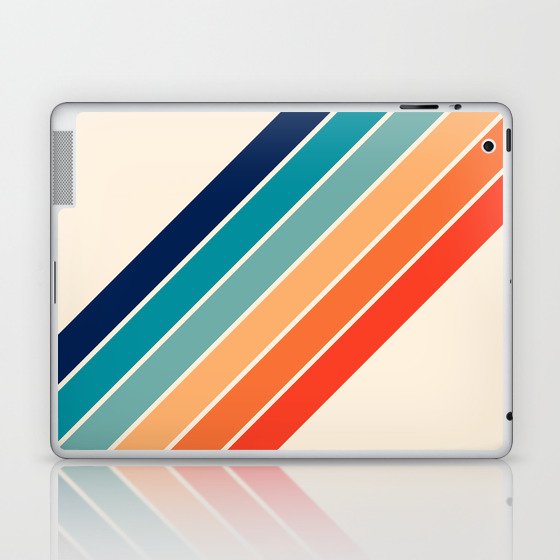 Karanda - 70s Style Classic Retro Stripes Laptop & iPad Skin