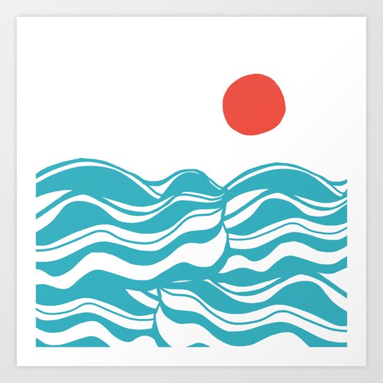 Swell, ocean waves Art Print by sunshinecanteen | Society6