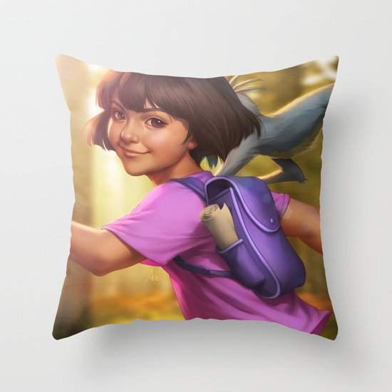 The Little Explorer Throw Pillow