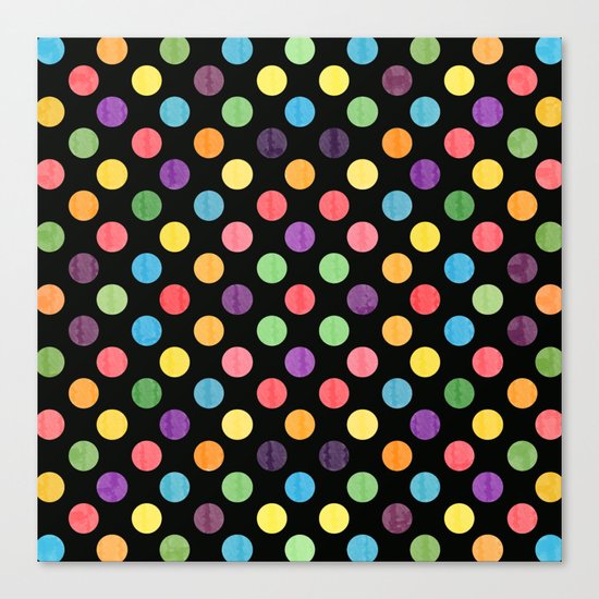 Lovely Dots Pattern Canvas Print
