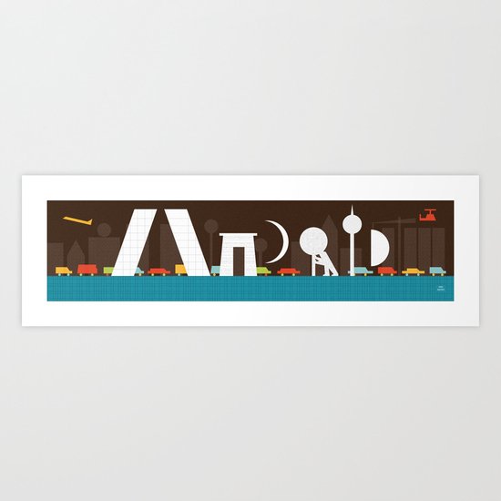 MADRID SKYLINE Art Print