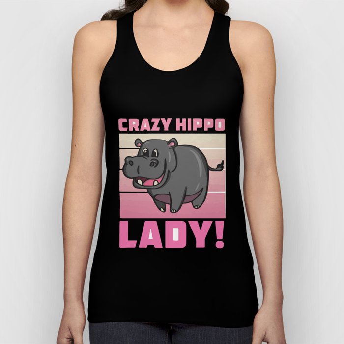 Crazy hippo, love hippo Tank Top