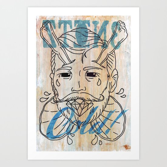 Don't forget about your cup of tea....... Art Print
