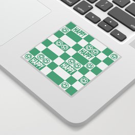 HAPPY Checkerboard (Mint Color) Sticker