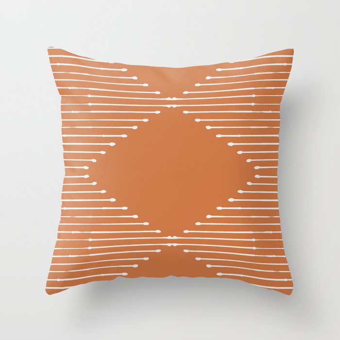 Geo (Terracotta Orange) Throw Pillow