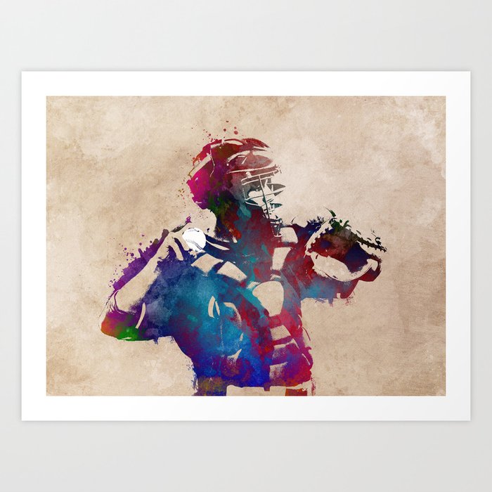 Baseball Player 1 Baseball Sport Art Print By Jbjart Society6