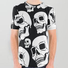 SKULL PATTERN. All Over Graphic Tee